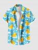 Ducks Bubbles Cloud Print Plus Size Matching Hawaii Beach Outfit For Couples -  