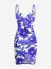 Daisy Flowers Print Plus Size Matching Hawaii Beach Outfit For Couples -  