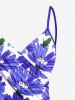 Daisy Flowers Print Plus Size Matching Hawaii Beach Outfit For Couples -  