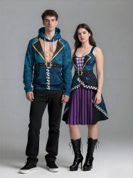 Halloween Ruffles Suit Pattern Plaid Print Plus Size Matching Outfit For Couples -  