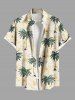 Coconut Tree Flowers Tropical Leaf Print Plus Size Matching Hawaii Beach Outfit For Couples -  
