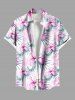 Hibiscus Flowers Tropical Leaf Print Plus Size Matching Hawaii Beach Outfit For Couples -  