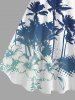 Robe débardeur hawaïenne grande taille à imprimé feuilles de cocotier et fleurs d'hibiscus - Blanc M
