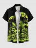 Halloween Skull Mushroom Fire Flame Print Plus Size Matching Outfit For Couples -  