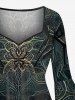 Halloween Pumpkin Bat Floral Pattern Print Plus Size Matching Outfit For Couples -  