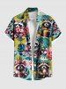 Flowers Tropical Leaf Raccoon Print Plus Size Matching Hawaii Beach Outfit For Couples -  