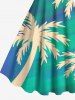 Robe débardeur hawaïenne coupe trapèze grande taille à imprimé ombré cocotier - Vert S