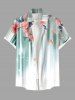 Flowers Leaf Stripes Colorblock Ombre Print Plus Size Matching Hawaii Beach Outfit For Couples -  