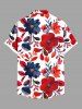 Flowers Leaf Print Plus Size Matching Hawaii Beach Outfit For Couples -  