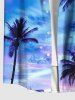 Coconut Tree Ombre Galaxy Print Plus Size Matching Hawaii Beach Outfit For Couples -  