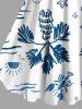 Robe débardeur hawaïenne grande taille à imprimé cocotier, hibiscus, fleurs, étoiles de mer et soleil - Blanc 6X