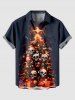 Christmas Tree Skull Print Plus Size Matching Outfit For Couples -  