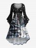 Christmas Tree Ball Snow Star Moon Print Plus Size Matching Outfit For Couples -  