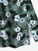 Hibiscus Flowers Tropical Leaf Print Plus Size Hawaii Matching Set -  
