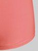 Maillot de bain tankini grande taille à imprimé plumes, bretelles croisées dans le dos, shorty - Rose orange 3X | US 22-24