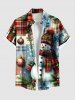 Christmas Ball Snowflake Snowman Plaid Print Plus Size Matching Outfit For Couples -  