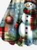 Christmas Ball Snowflake Snowman Plaid Print Plus Size Matching Outfit For Couples -  