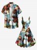Plus Size Christmas Ball Snowflake Snowman Plaid Print A Line Tank Dress -  