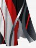 Robe mi-longue hawaïenne fendue à imprimé colorblock et faisceau lumineux grande taille - Noir 3X