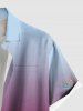 Flower Leaf Branch Dip Dye Ombre Print Plus Size Matching Hawaii Beach Outfit For Couples -  