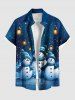 Tenue de Noël grande taille assortie pour couples, motif bonhomme de neige, flocon de neige, arbre, lampadaire - Bleu Ciel 