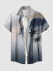 Coconut Tree Cloud Ombre Print Plus Size Matching Hawaii Beach Outfit For Couples -  