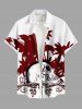 Skull Coconut Tree Floral Print Plus Size Matching Hawaii Beach Outfit For Couples -  