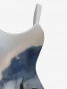 Plus Size Coconut Tree Cloud Ombre Print Hawaii Tank Dress -  