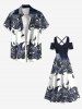 Plus Size Paisley Tie Dye Printed Hawaii Cold Shoulder Crisscross A Line Maxi Dress -  