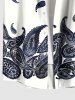 Plus Size Paisley Tie Dye Print Hawaii Button Pocket Shirt For Men -  