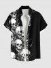 Halloween Skulls Print Plus Size Matching Outfit For Couples -  