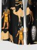 Pharaoh Mummy Pyramid Camel Bird Print Plus Size Matching Outfit For Couples -  