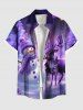 Christmas Tree Snowman Elk Ombre Galaxy Print Plus Size Matching Outfit For Couples -  