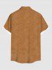 Plus Size Christmas Gingerbread Heart Colorful Buttons Print Buttons Pocket Shirt For Men -  