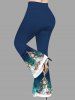 Plus Size Christmas Tree Snowflake Snowman Ombre Print Flare Pants -  