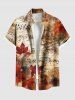 Maple Leaf Music Symbol Ombre Print Plus Size Matching Outfit For Couples -  