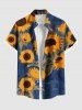 Sunflower Print Plus Size Matching Hawaii Beach Outfit For Couples -  