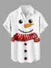 Christmas Snowman Scarf Print Plus Size Matching Outfit For Couples -  