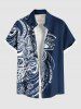 Floral Pattern Print Plus Size Matching Hawaii Beach Outfit For Couples -  
