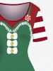 Christmas Gingerbread Candy Pockets Print Plus Size Matching Outfit For Couples -  