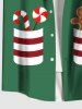 Christmas Gingerbread Candy Pockets Print Plus Size Matching Outfit For Couples -  