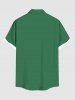 Chemise de Noël grande taille à imprimé pain d'épices et bonbons, avec poches et boutons, pour homme - Vert S