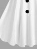 Robe débardeur grande taille à imprimé écharpe bonhomme de neige de Noël - Blanc XS