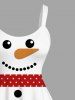Plus Size Christmas Snowman Scarf Print Tank Dress -  