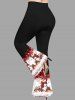 Plus Size Christmas Gift Snowflake Snowman Plaid Print Flare Pants -  