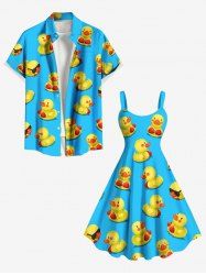 Bikini Ducks Print Plus Size Matching Hawaii Beach Outfit For Couples -  