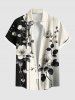 Distressed Flower Leaf Branch Ombre Colorblock Print Plus Size Matching Hawaii Beach Outfit For Couples -  