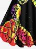 Plus Size Colorful Turtle Print Hawaii Sea Creatures A Line Dress -  