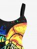 Plus Size Colorful Turtle Print Hawaii Sea Creatures A Line Dress -  
