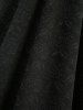 Robe dos nu trapèze grande taille à boutons jacquard à fleurs roses et ceinture amovible - Noir 3X | US 22-24